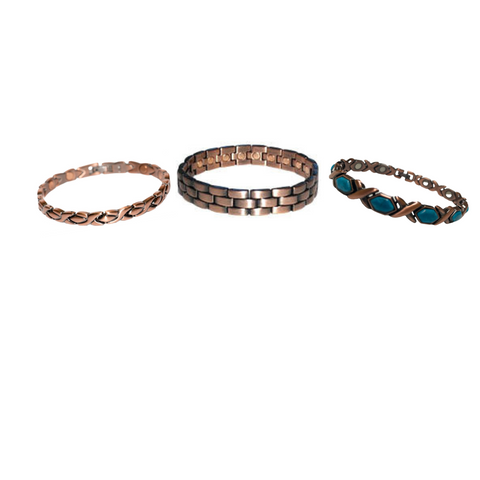 Magnetic Link Bracelets in Copper