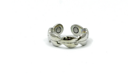 Leaf Shiny Silver Ring