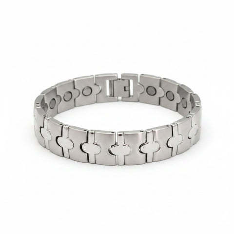 Silver Belt Titanium Magnetic Bracelet