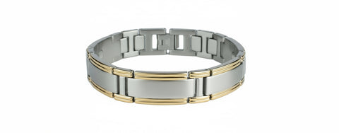 Men’s Broad Neo-Magnetic Bracelet-G/S