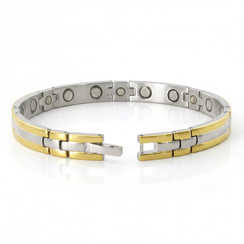 Slim Gold Rim w/ Silver In Bracelet