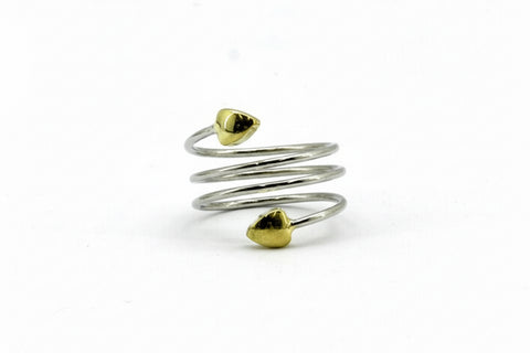 Fat Reducing Ring in Silver Gold End