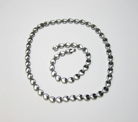 Silver or 2 Tone Leaf B & N Set