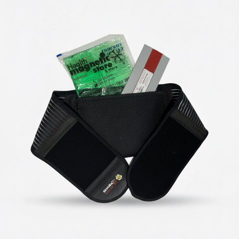 Magnetic Back Belt Inside magnet and gel pack arrangement