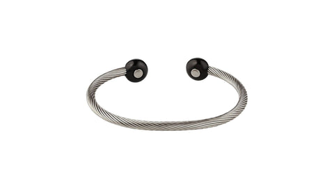 Pulsera magnética – Extremos negros y morados