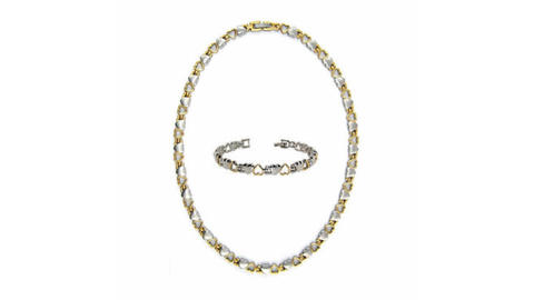 Silver Gold Heart AK-NL Set