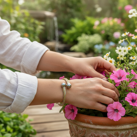 Ropei SS 2 Tone Wire Silver Brass Ball