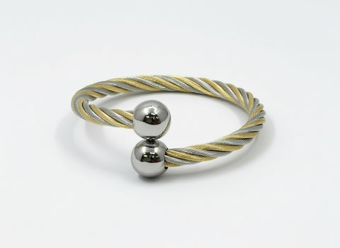 Ropei SS 2 Tone Wire Silver Brass Ball