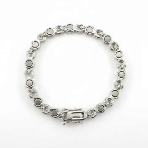 Clear Crystal CZ in Silver with Gold rim