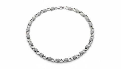 Conjunto B-NL de corazón de plata