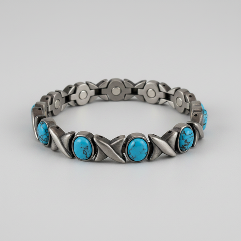 Brushed Silver X Turquoise 0