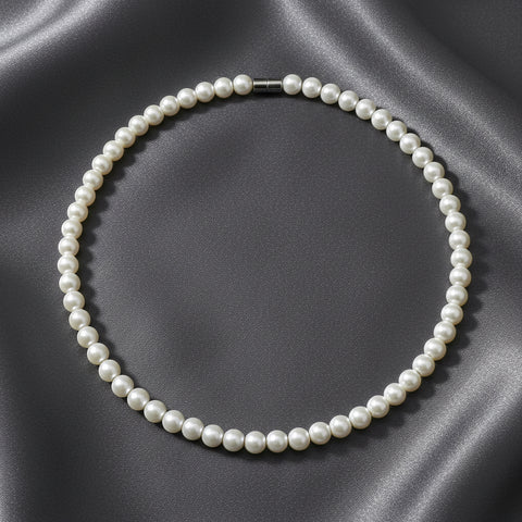 Collar de perlas de 8 mm con extremos magnéticos