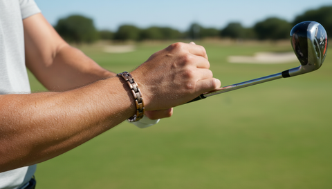 Golfers Copper Bracelet Golf Swing Close-up