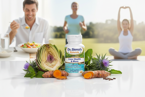 Liver Health & More with ingredients and vibrant lifestyle