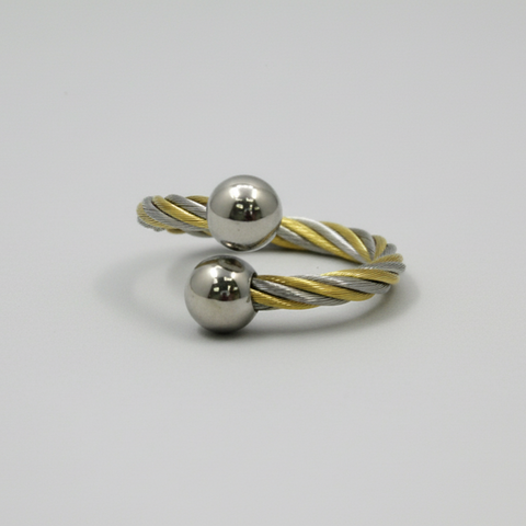 Ropei SS 2 Tone Wire Silver Brass Ball