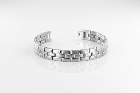 S Smooth Lines Stainless Steel Magnetic Bracelet