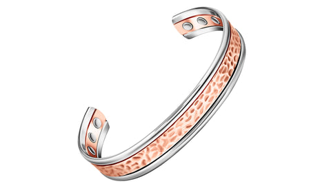Silver & Copper Hammered Cuff