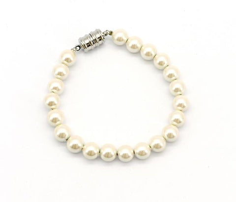 Pearl Necklace 8mm Magnetic White