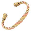 Brazalete de plata y cobre martillado