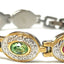Gold Silver Mix CZ Magnetic Bacelet
