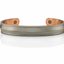 Antique Silver Edge two tone bracelet with copper inside. copper with magnet bracelet