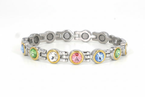 Aurora CZ in Silver with Gold Rim
