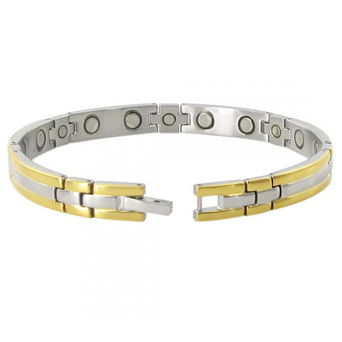Slim Gold Rim w/ Silver In Bracelet