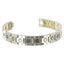 Pulsera magnética de titanio con cinturón plateado