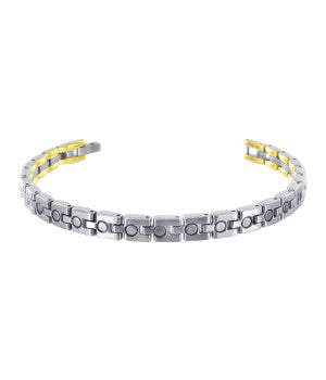 Golfers Silver Rim, Gold in Magnetic Bracelet