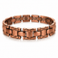 A copper  magnetic link bracelet shown on a clean white background.