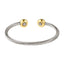 Cuff 2 Tone Magnetic Bracelet- All Stainless