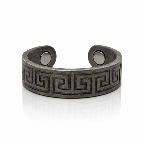 ring dark grey ring with magnet each end
