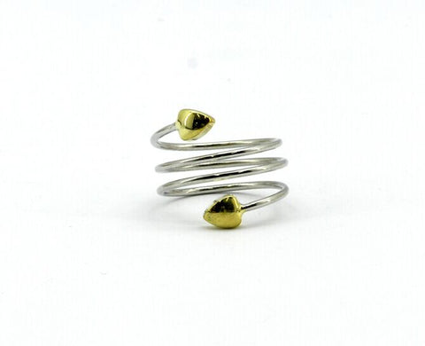 Fat Reducing Ring in Silver Gold End