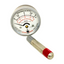 Magnetometer measuring Negative  pole of the cylinder with a white background