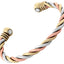 Brazalete de plata y cobre martillado