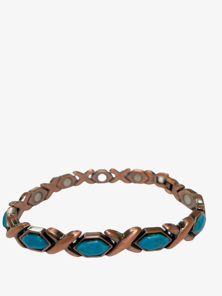 Copper Turquoise Hexagons