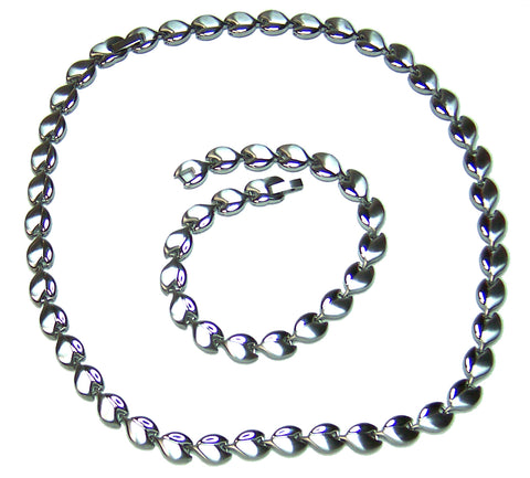 Silver or 2 Tone Leaf B & N Set