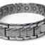 Pulsera magnética de titanio con cinturón plateado