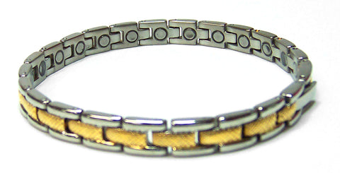 Golfers Silver Rim, Gold in Magnetic Bracelet