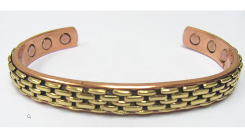 Copper Gold Chain Cuff