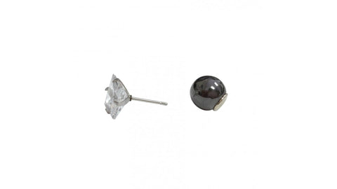 Magnetic Earrings Square CZ