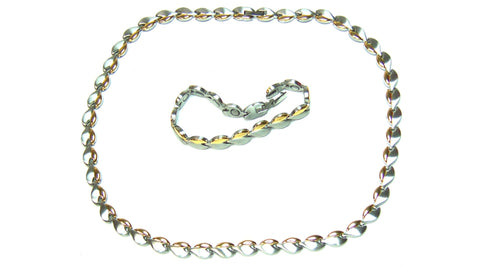 Silver or 2 Tone Leaf B & N Set