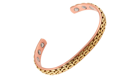 Copper Gold Chain Cuff