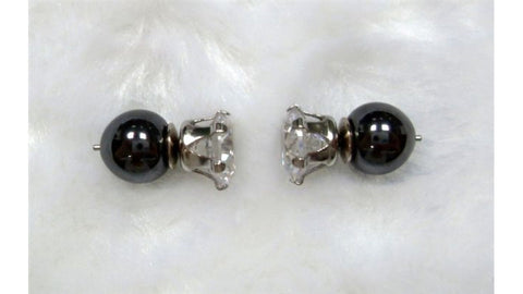 Magnetic Earrings Round CZ