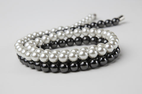 Collier de perles 8 mm avec embouts magnétiques