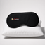 Premium Magnetic Eye Mask, A black magnetic sleep mask with the 'DR. SIERRA Magnets' logo, resting on a white pillow against a light gray background.