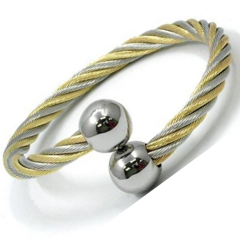 Ropei SS 2 Tone Wire Silver Brass Ball