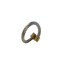 Anillo de cuerda magnética – Alambre de plata y bola de oro