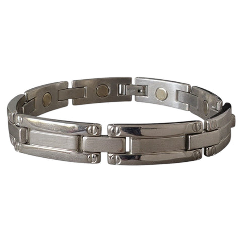 Slim All Silver In Detailed Rim Bracelet