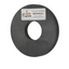 Round magnetic disc with a label on a white background